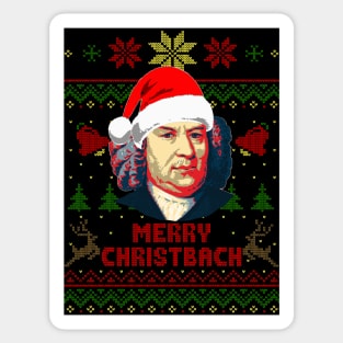 Johann Sebastian Bach Merry Christbach Sticker